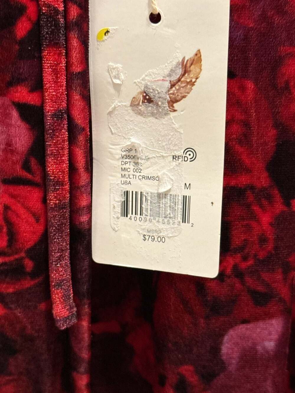 Chelsea & Violet Velvet Floral Print Long Sleeve Open Back Mini Dress - Picture 3 of 5